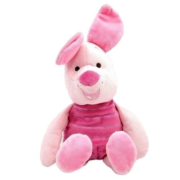 Disney Baby Piglet Plush Rattle Pink 11.5" Winnie Pooh Crinkle Ears Lovey 2013 - Picture 1 of 10